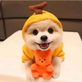 Cute Fruit Dog Clothes For Small Dogs Hoodies Winter Warm Fleece Pet Clothing Puppy Cat Costume Coat For French Chihuahua Outfit (Option: 7 Style-2XL)