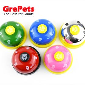 Pet training bell dog paw print bell ringer pet trainer cat bell ringer (Color: Black background [white])