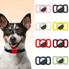 2pcs Pet Silicone Protective Case Dog Cat Collar Loop For Apple Airtags Cover For Air Tags Locator Tracker Anti-lost Device New (Color: pink 2pcs)